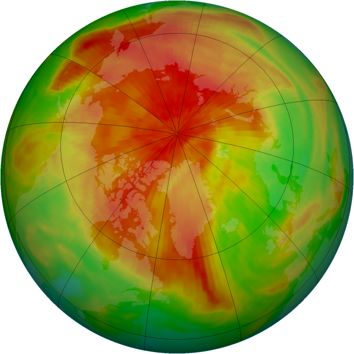 Arctic ozone map for 19 April 2003